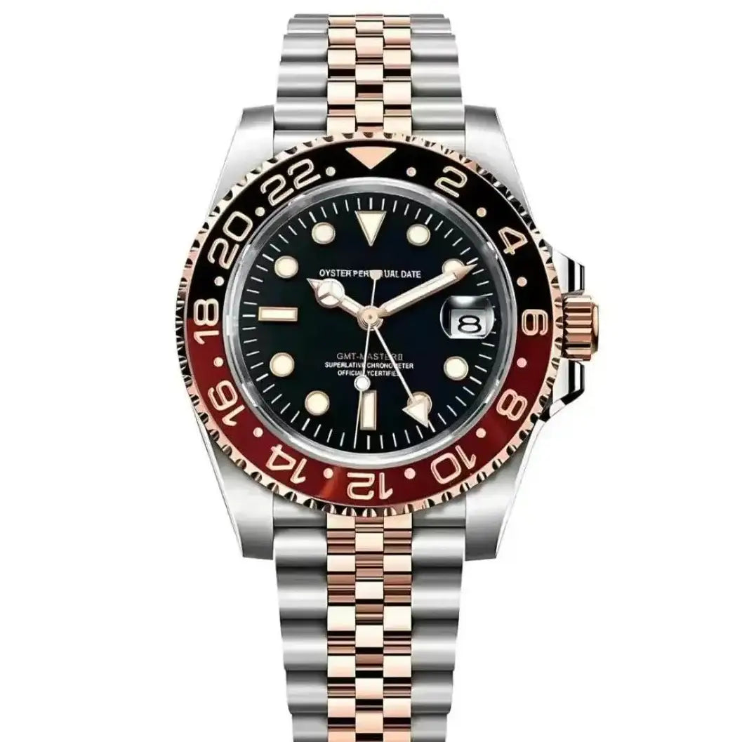 GMTルートビア カスタムmod 機械式腕時計 NH35A GMT MOD | “Root Beer” NH35 Seiko Mod Custom Seiko Mod Watches