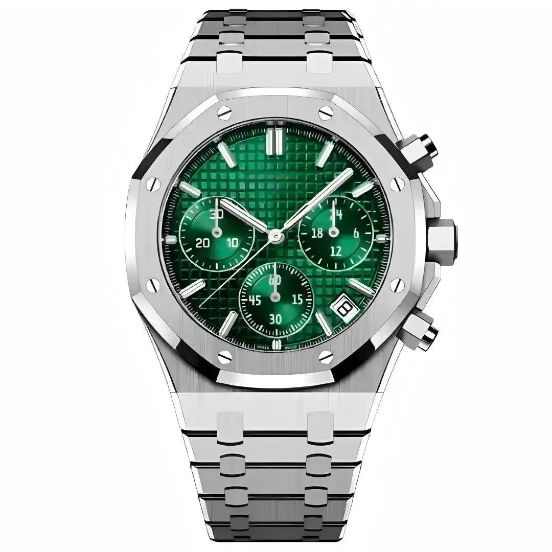 OAKMOD | Green Chronograph VK63 - 398.00 WATCHBRICK