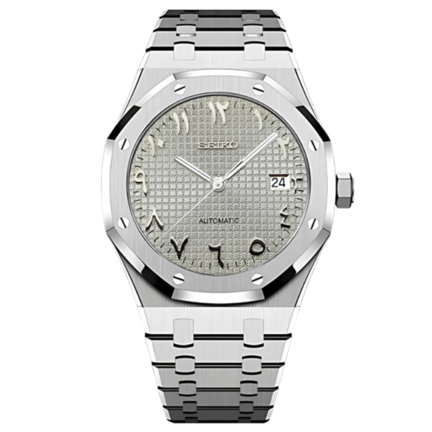 OAKMOD | White Silver Arabic NH35 Seiko Mod