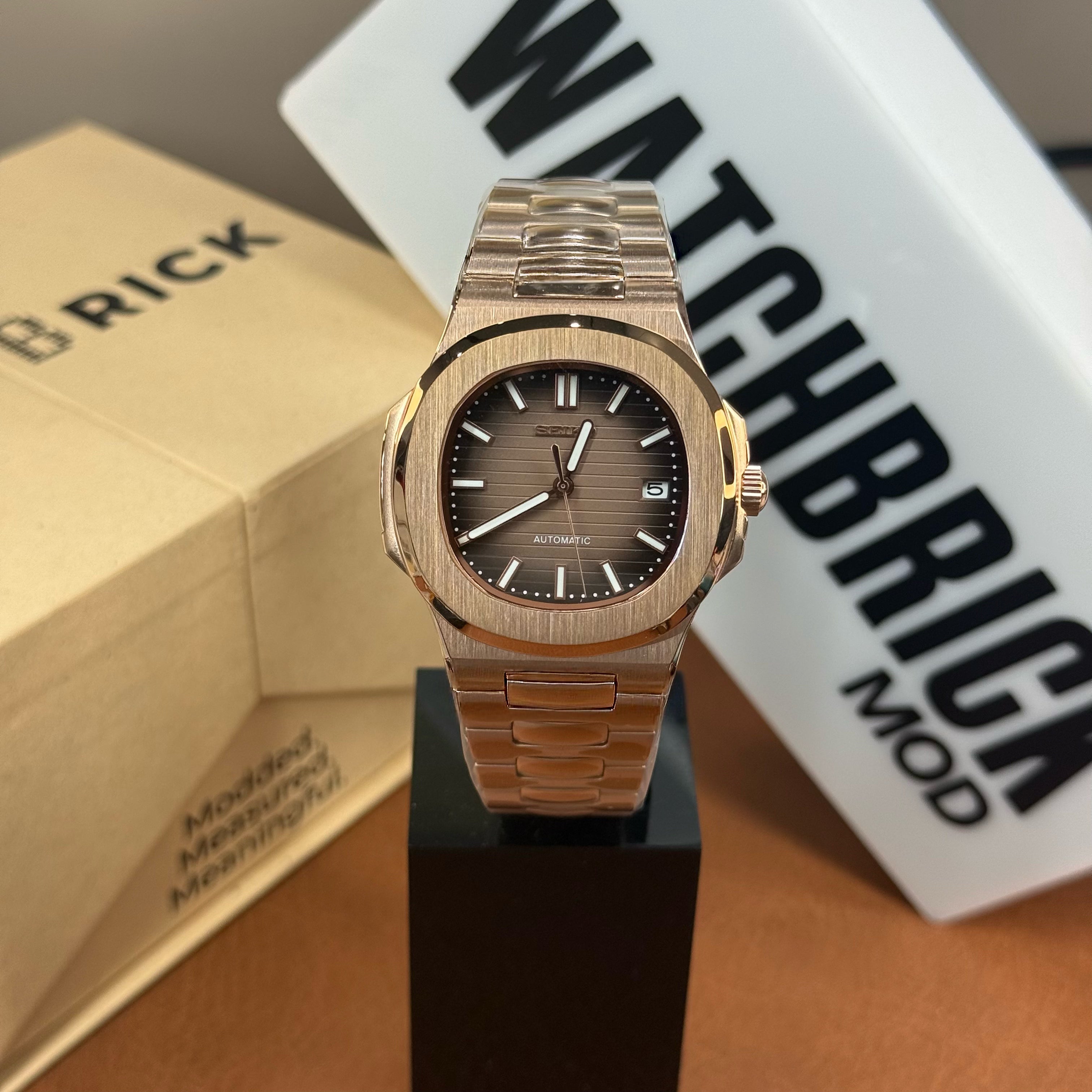 NAUTIKO | Brown Rose Gold NH35 Custom Watch
