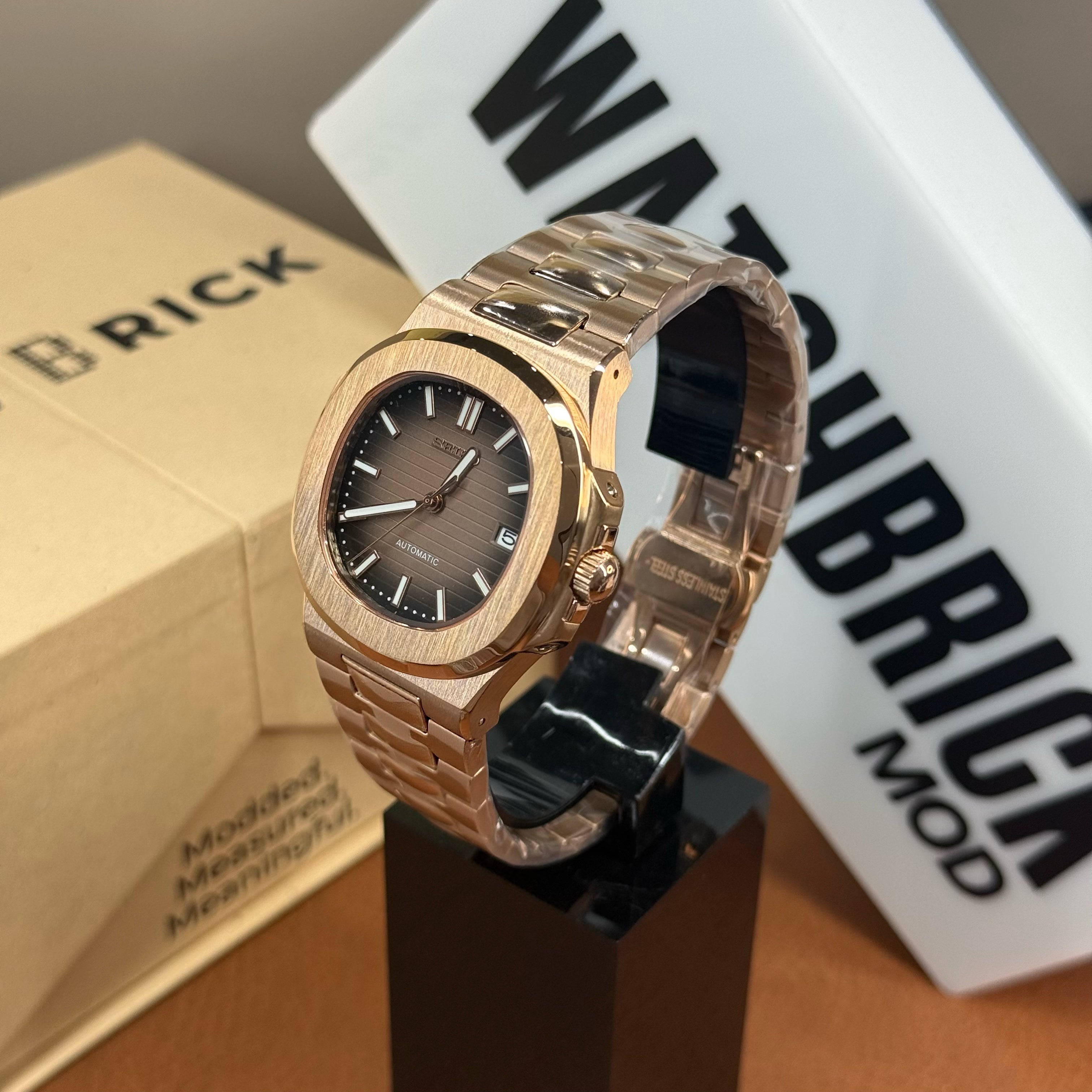 NAUTIKO | Brown Rose Gold NH35 Custom Watch