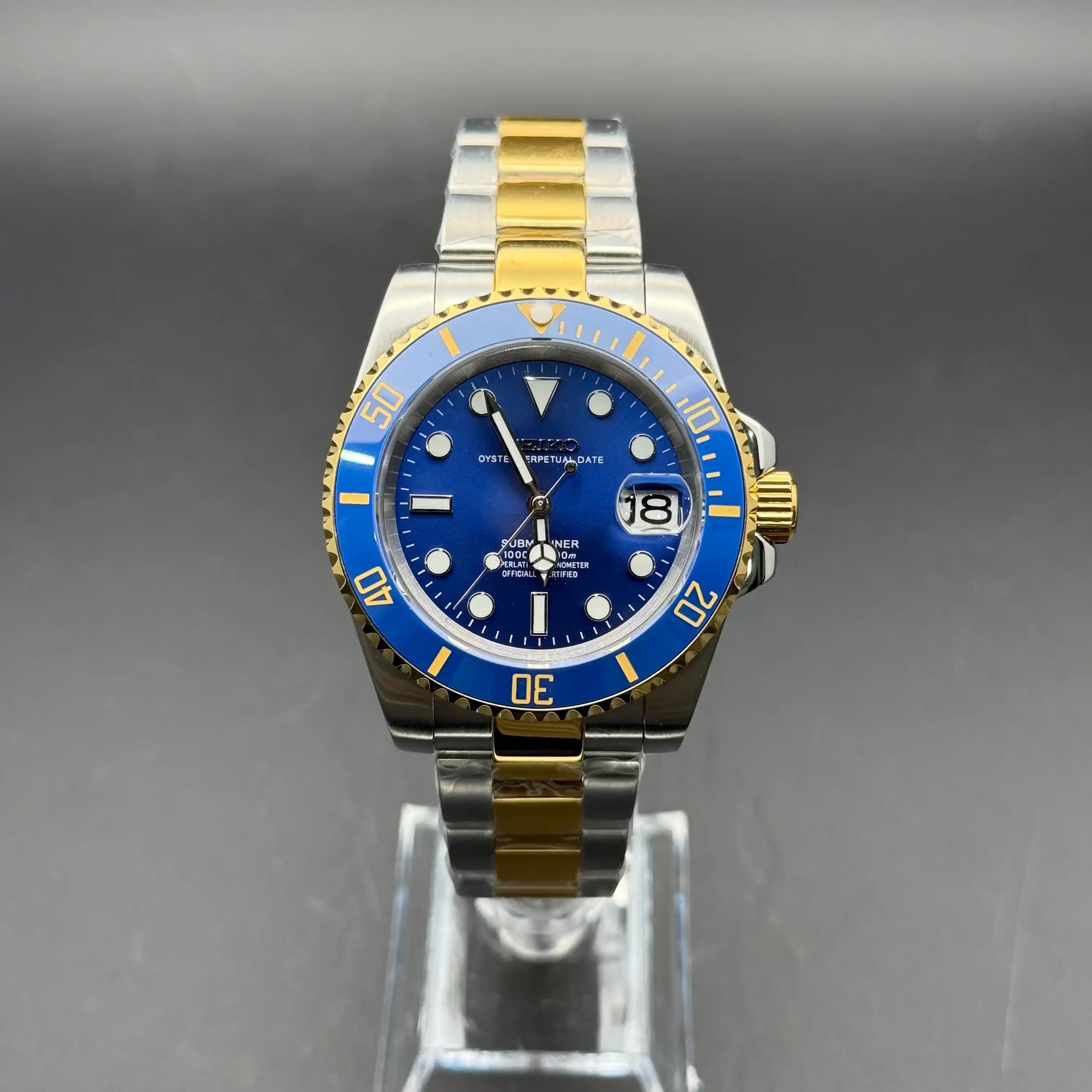 SUBMOD | Blue Two-Tone NH35 Seiko Mod - 408.00 WATCHBRICK