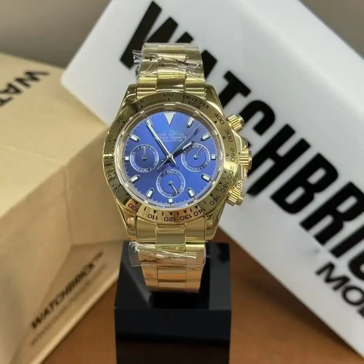 SEITONA | Yellow Gold Blue VK63 - 418.00 WATCHBRICK