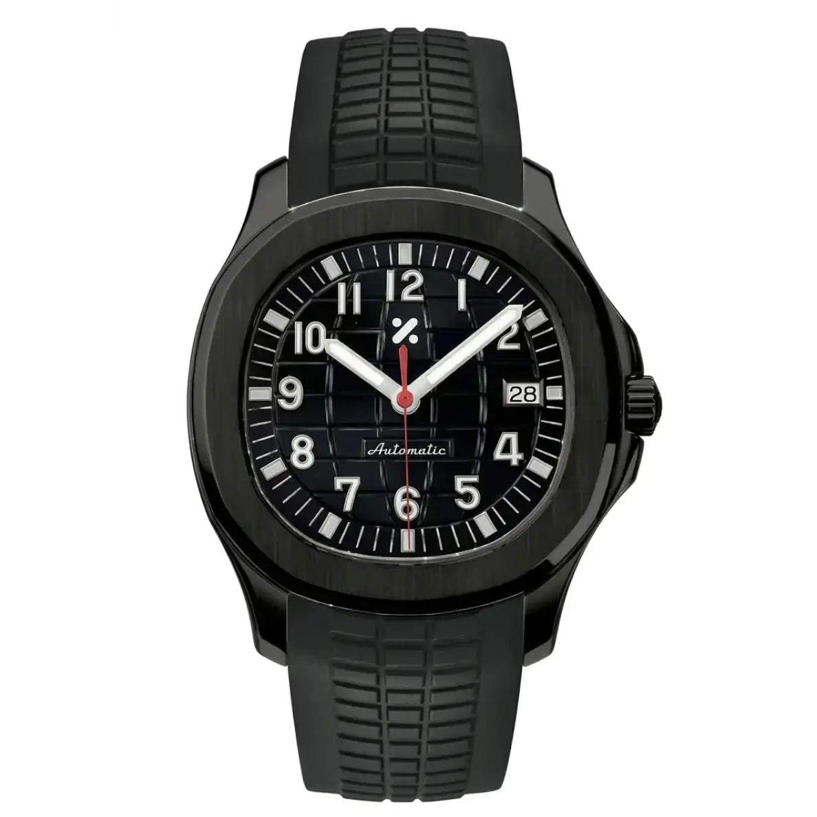 AQUAMOD | Black Aqua NH35 Rubber - 418.00 WATCHBRICK