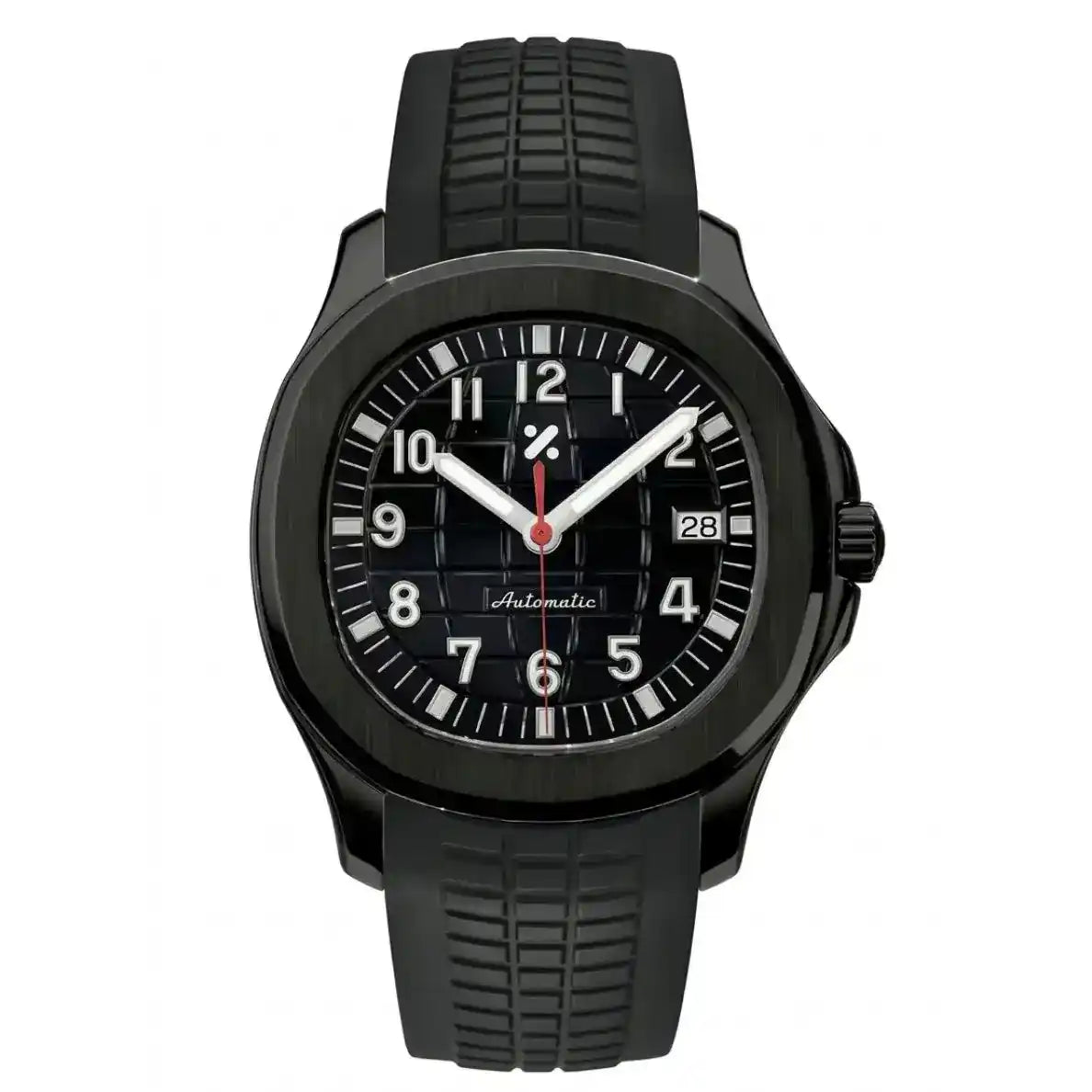 AQUAMOD | Black Aqua NH35 Rubber - 418.00 WATCHBRICK