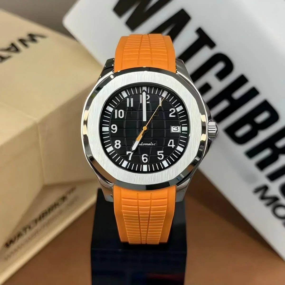 AQUAMOD | Volcano Orange NH35 Auto - WATCHBRICK