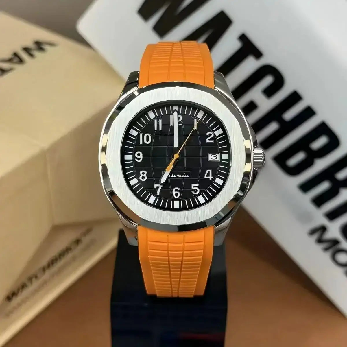AQUAMOD | Volcano Orange NH35 Auto - 398.00 WATCHBRICK