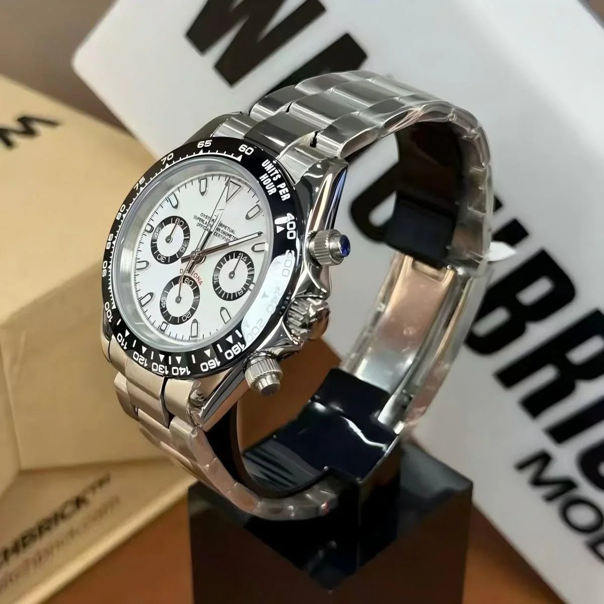 CHRONOTONA| White Panda VK63 - WATCHBRICK