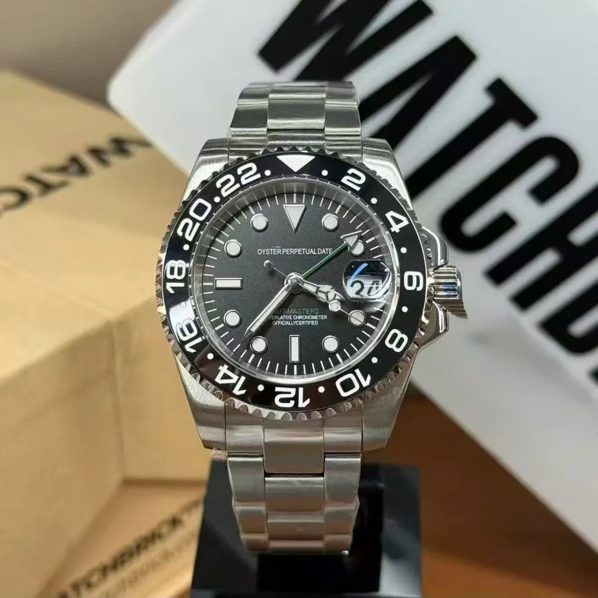 GMTMOD | Black Bezel NH34 - WATCHBRICK