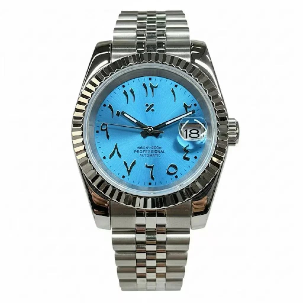 JUSTMOD | Arab Dial Ice Blue (36 / 39mm) - WATCHBRICK