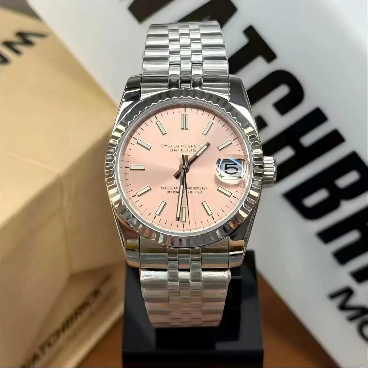 JUSTMOD | Champagne Pink 36/39mm - WATCHBRICK