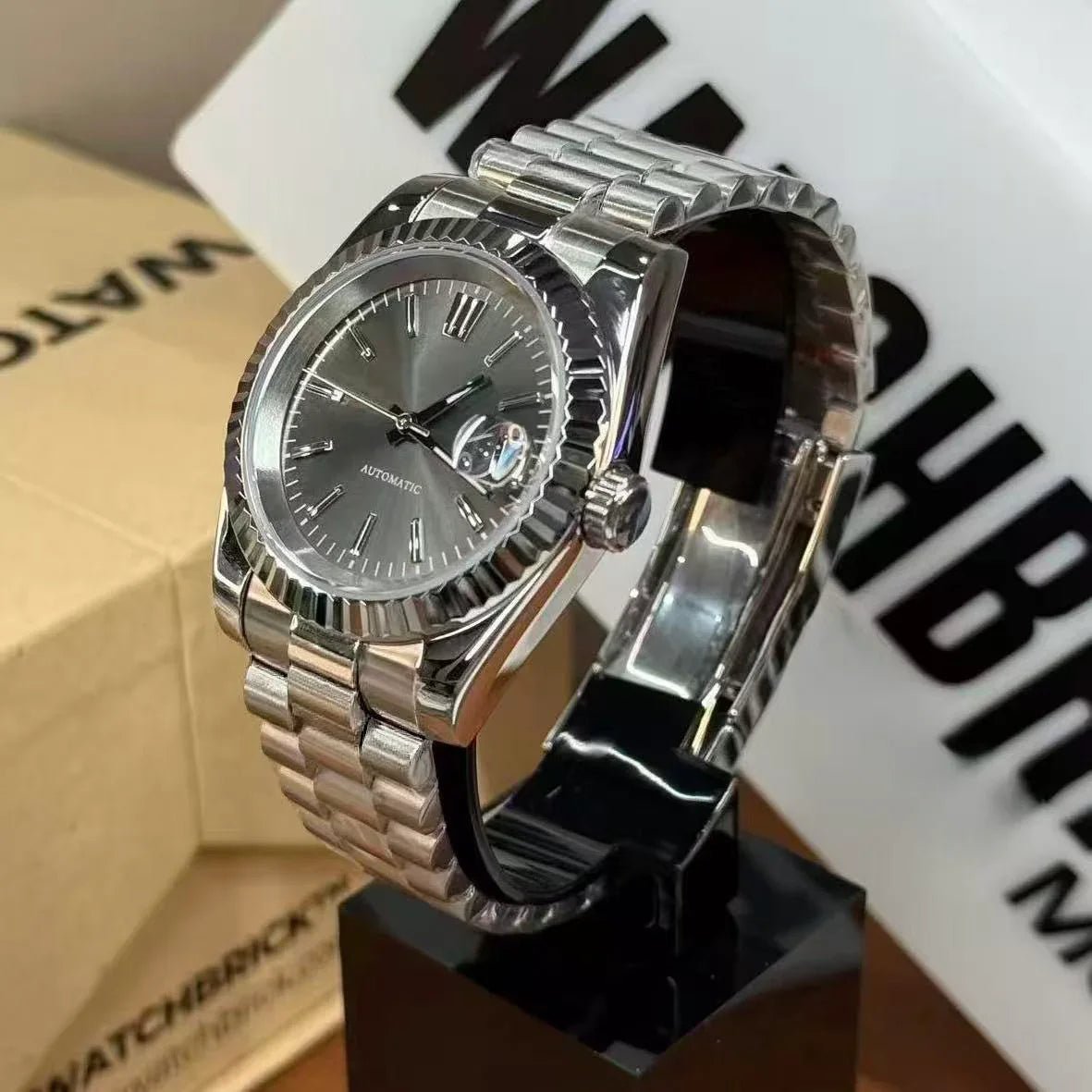 JUSTMOD | Slate Sunburst Date 36/39mm - WATCHBRICK