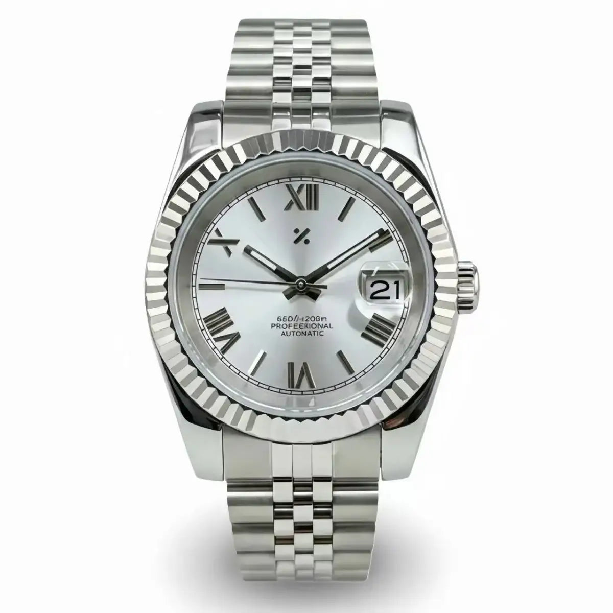 DATEJUST MOD | White Roman Dial Silver (36 / 39mm) - 398.00 WATCHBRICK