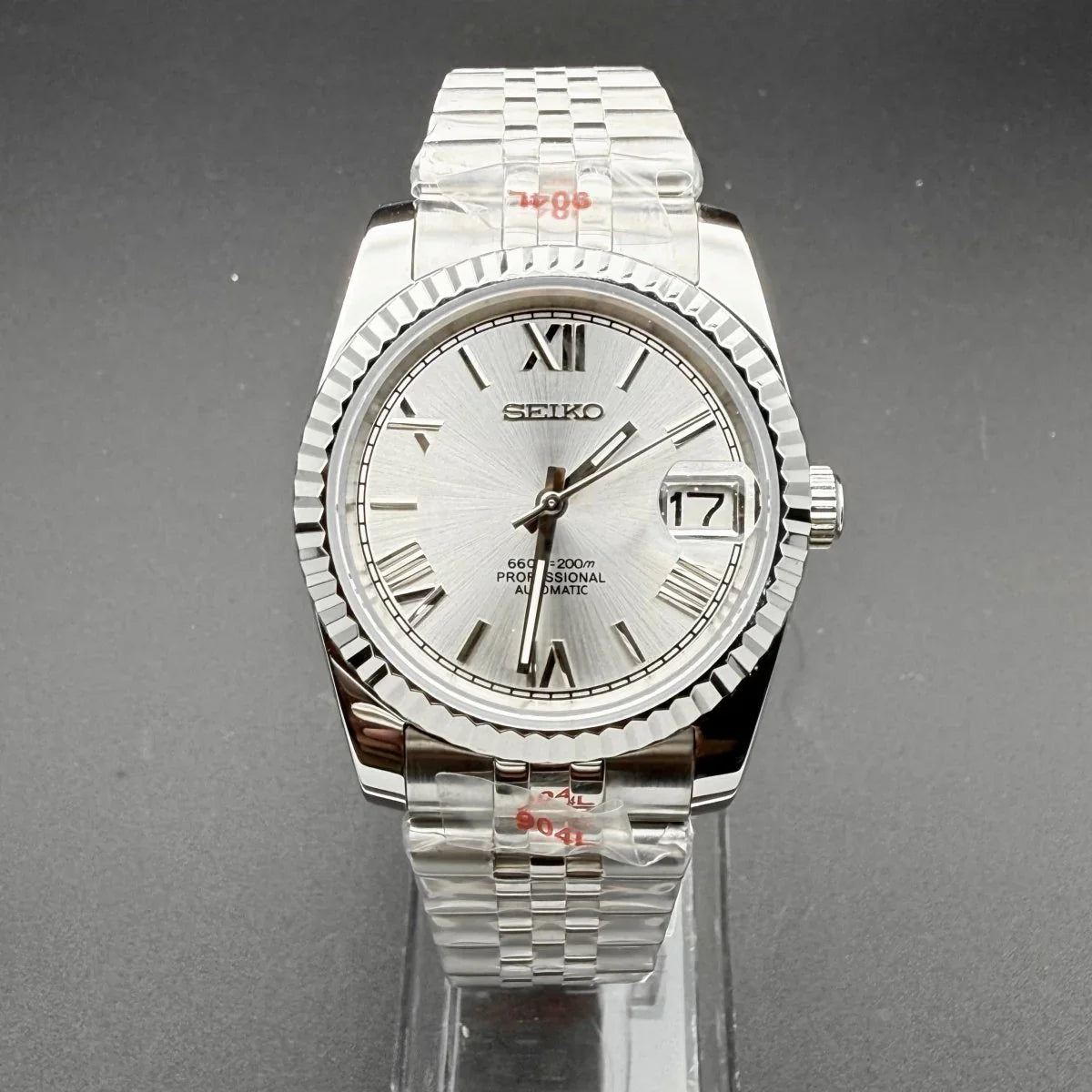 JUSTMOD | White Roman NH35 Seiko Mod - WATCHBRICK