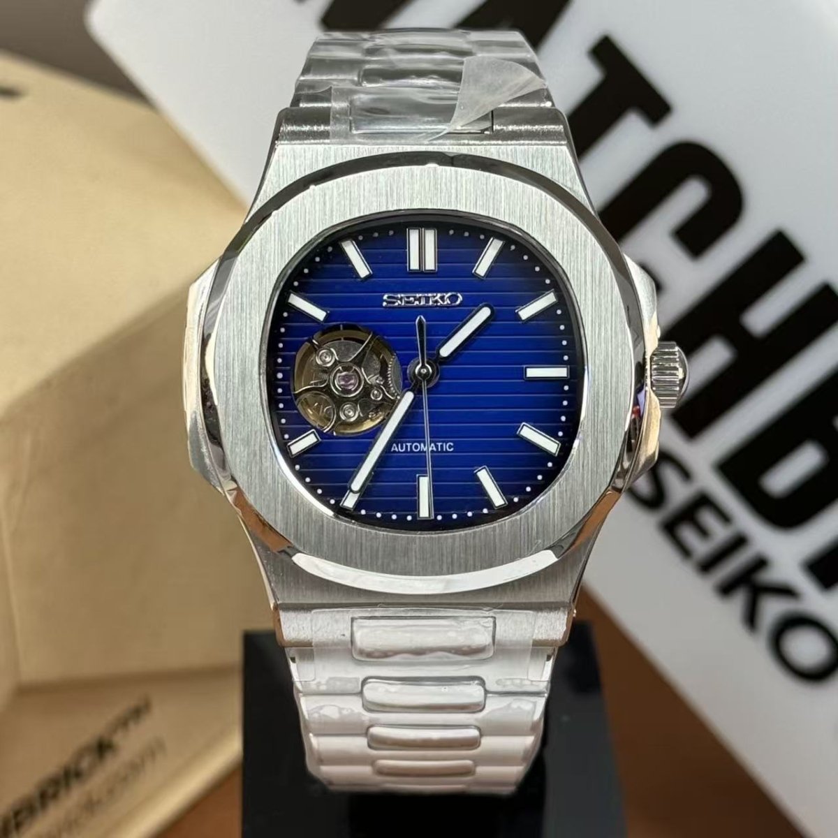 NAUTIKO | Blue Open Heart NH38 - WATCH MODS AU