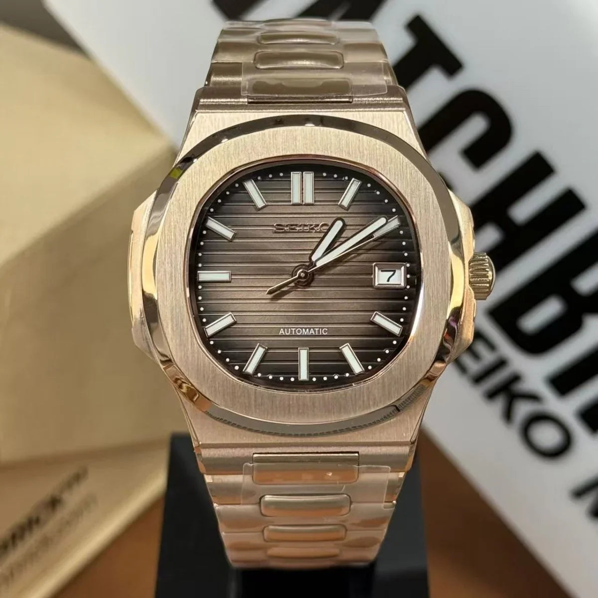 NATIKO | Brown Dial Rose Gold - WB MOD WATCHES