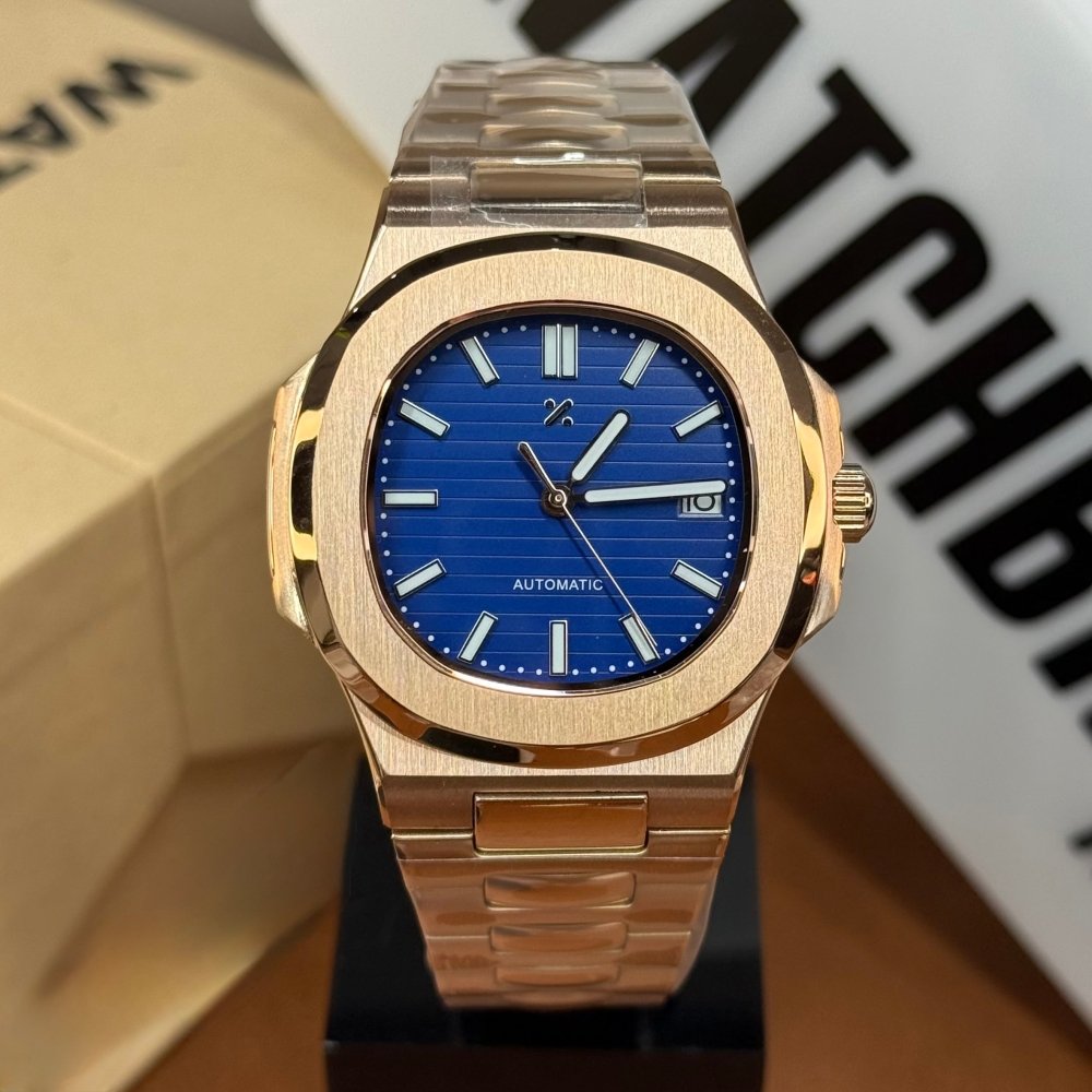 NAUTIKO | Rose Gold Blue NH35 - WATCH MODS