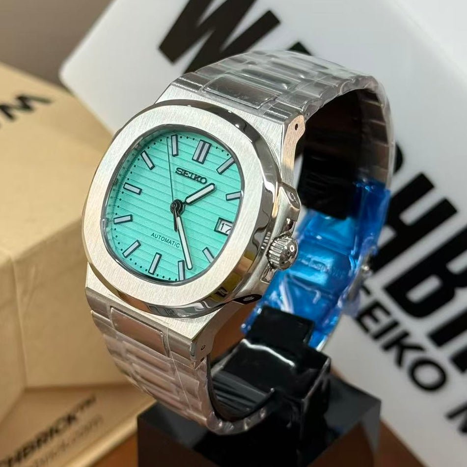 NAUTIKO | Tiffany Blue Black NH35 - WATCHBRICK MOD