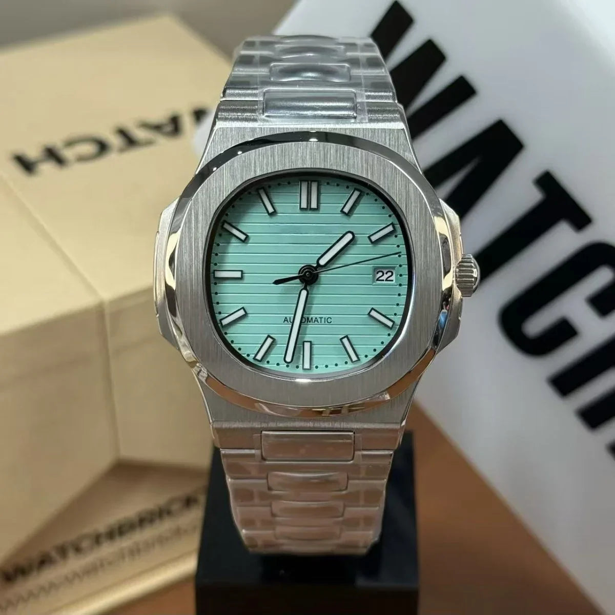 NAUTILUS | Tiffany Blue Dial NH35 - WATCHBRICK