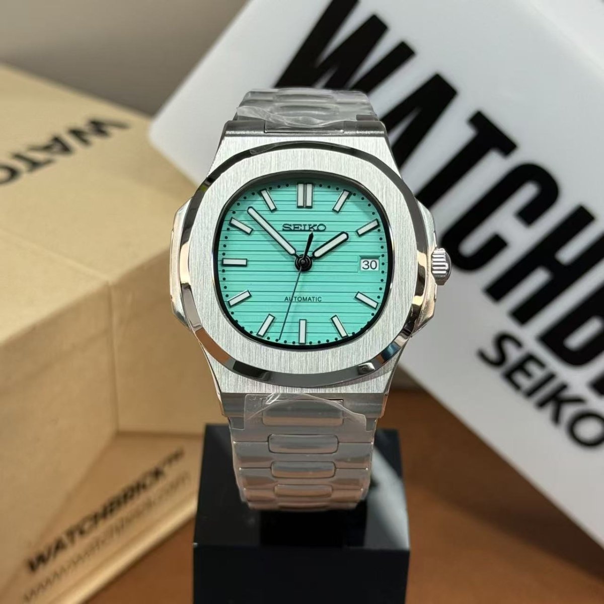 NAUTILUS | Tiffany Blue Dial NH35 - WATCHBRICK