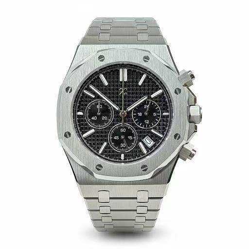 OAKMOD| Black Chronograph VK63 - 398.00 WATCHBRICK