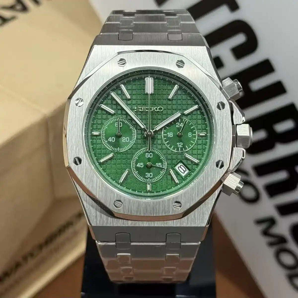 SEIKOAK | Green Chronograph VK63 - WB MOD WATCHES