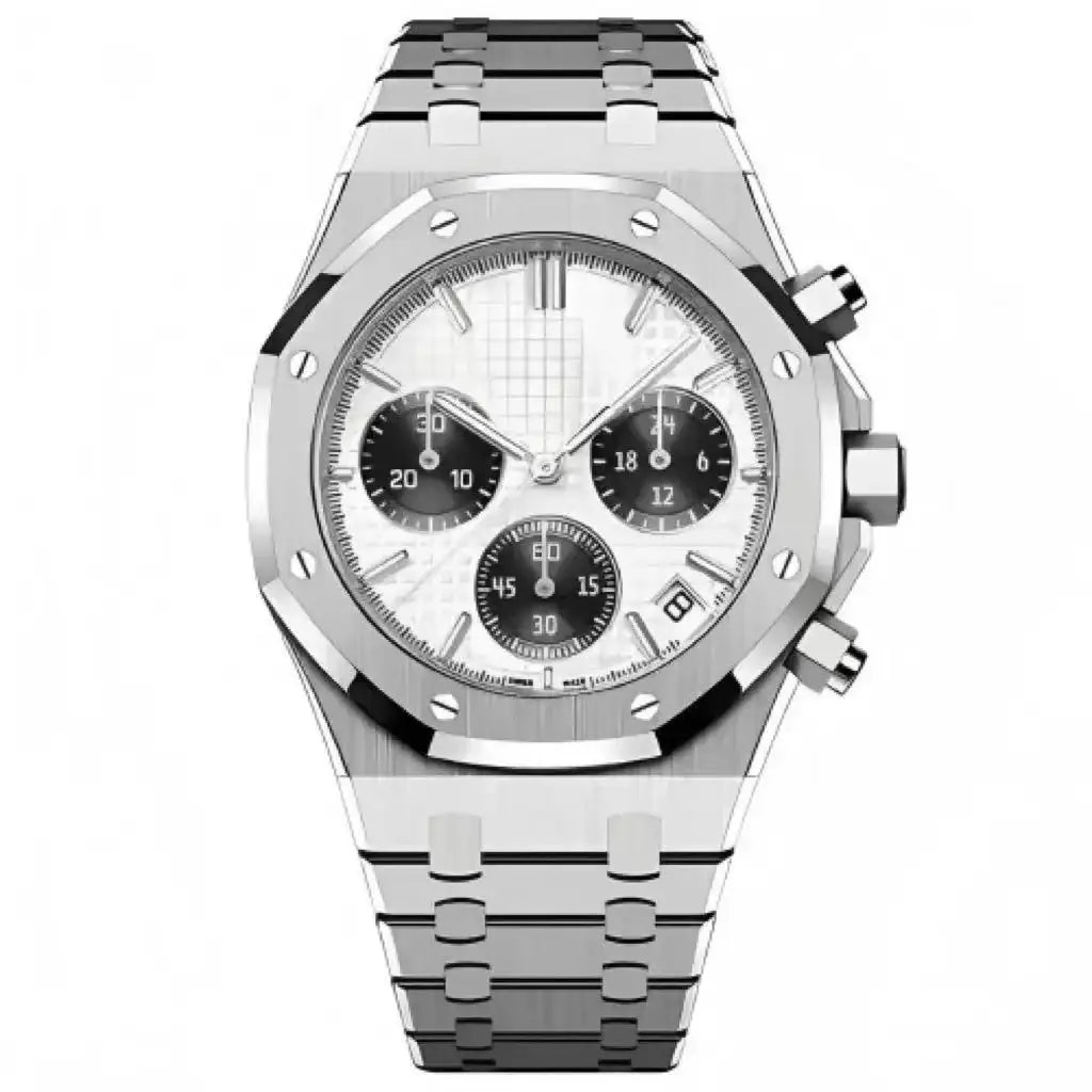 OAKMOD | White Black VK63 Chrono Mod - 398.00 WATCHBRICK