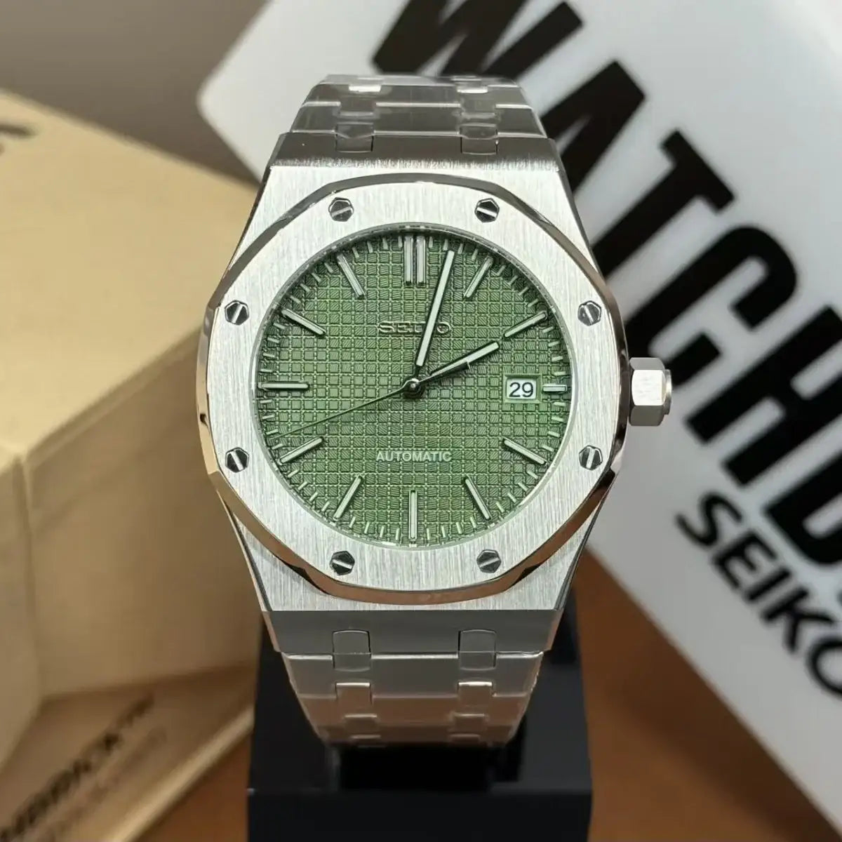 OAKMOD | Forest Brushed Green NH35 - 398.00 WATCHBRICK