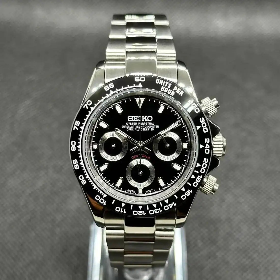 SEITONA | Black Panda VK63 Chrono - WATCHBRICK