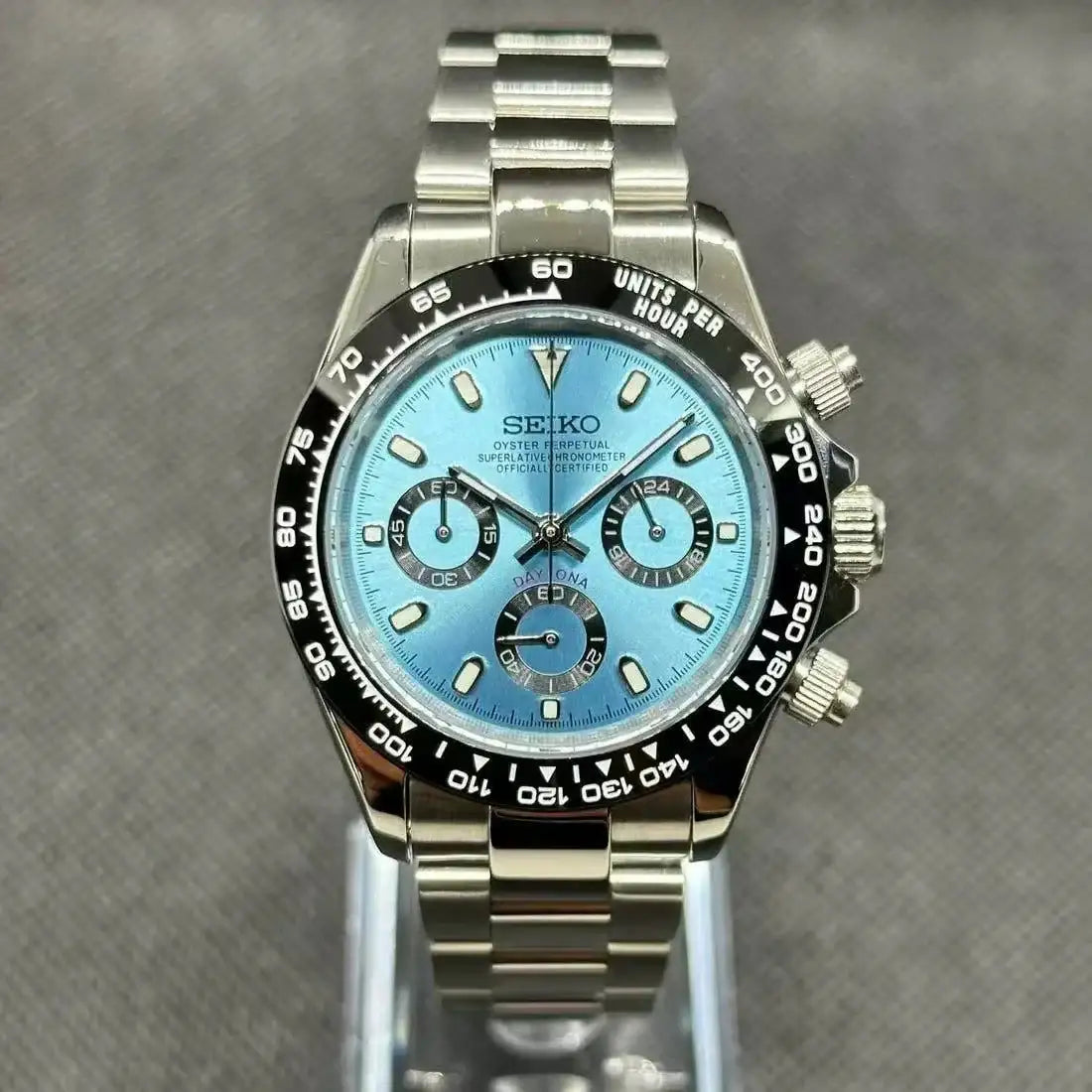 SEITONA | Ice Blue VK63 Chorno - WATCHBRICK
