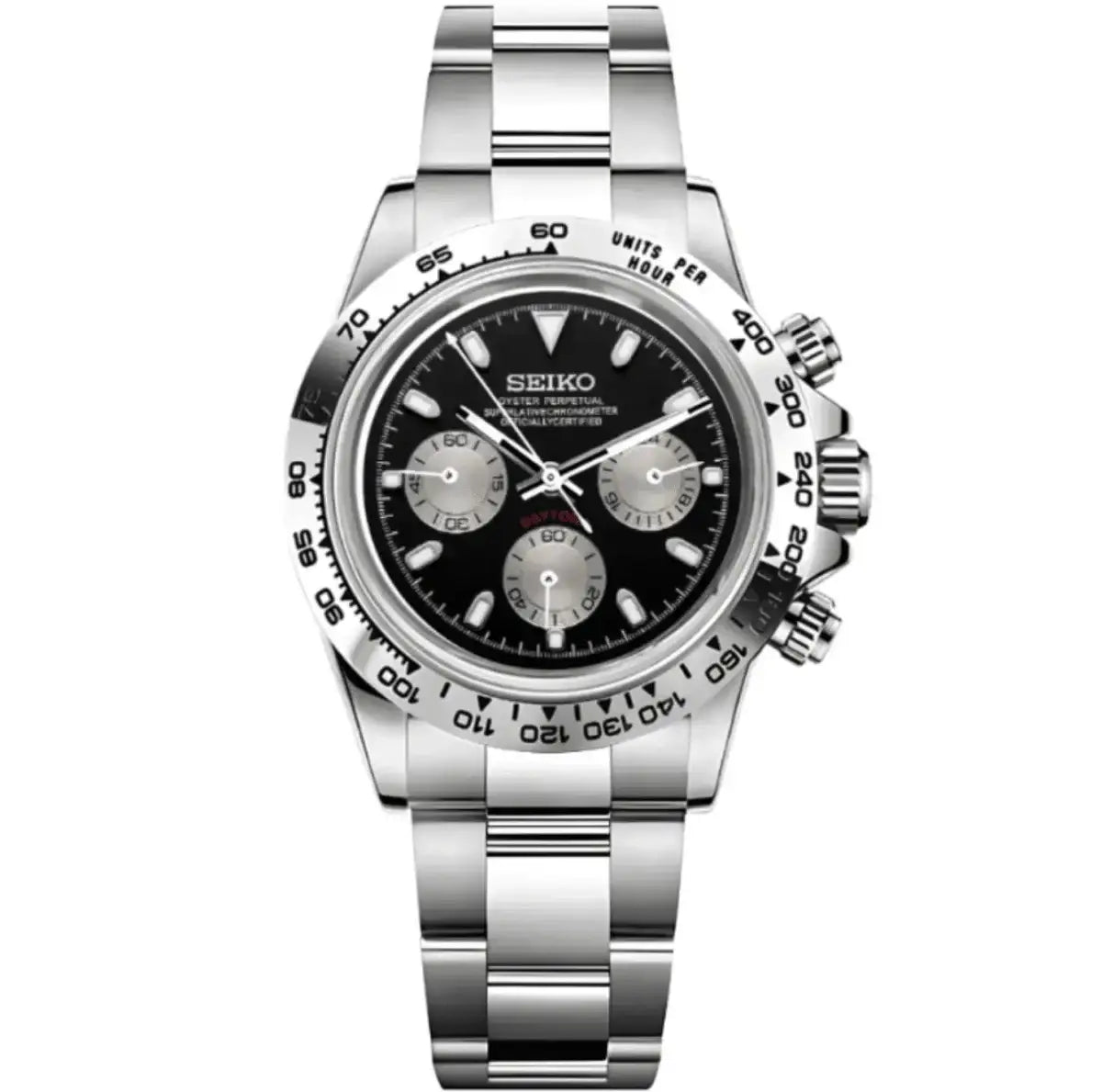 SEITONA | Vintage Panda VK63 Custom Watch - 398.00 WATCHBRICK
