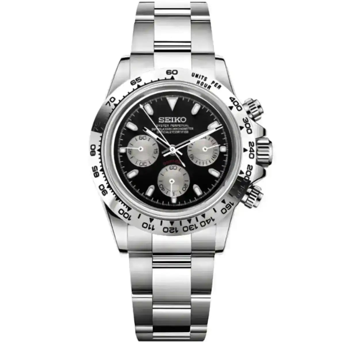 SEITONA | Vintage Panda VK63 Custom Watch - 398.00 WATCHBRICK
