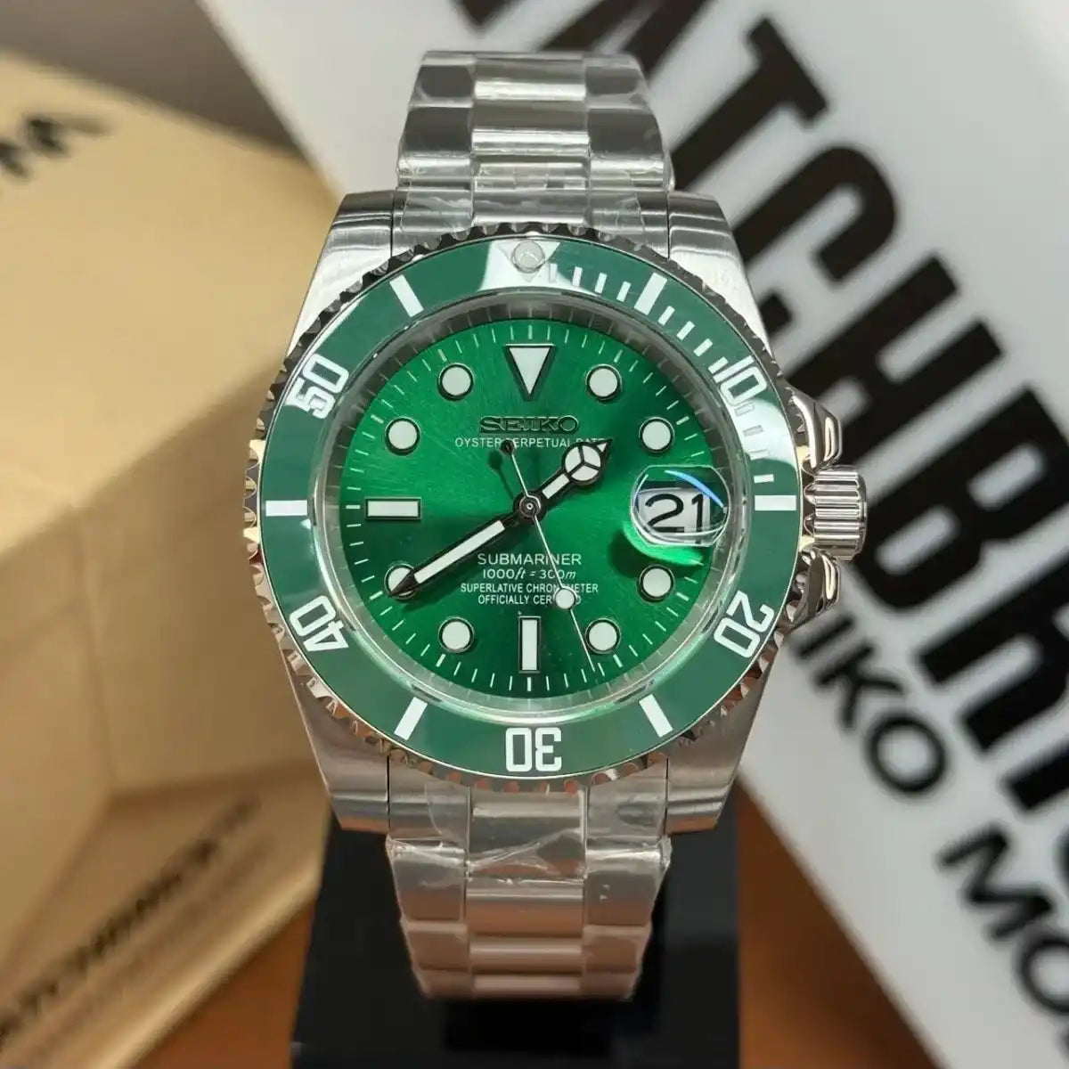 SUBMOD | Hulk NH35 Green Dial - WB MOD WATCHES