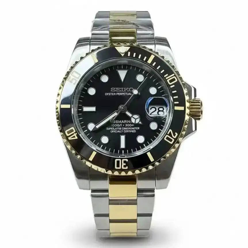 SUBMOD | Two - Tone Gold Black Sub - WATCHBRICK