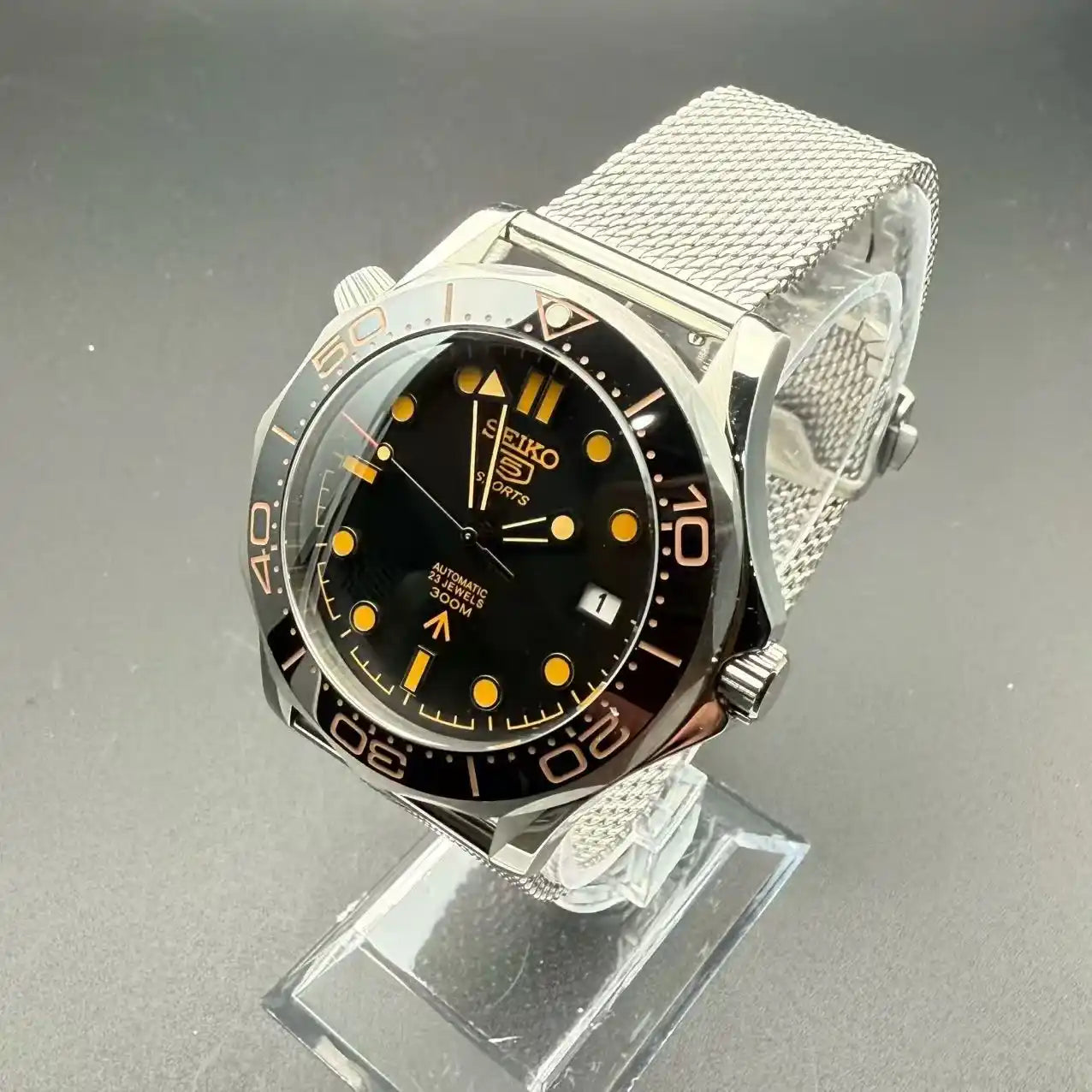MASTERMOD | 007 Bond Matte Black NH35 Seiko Mod - 428.00 WATCHBRICK