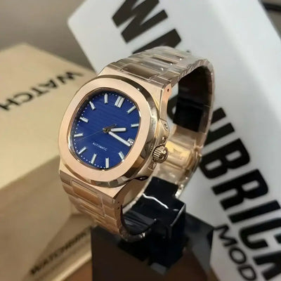 NAUTIKO | Blue Dial Rose Gold - 428.00 WATCHBRICK