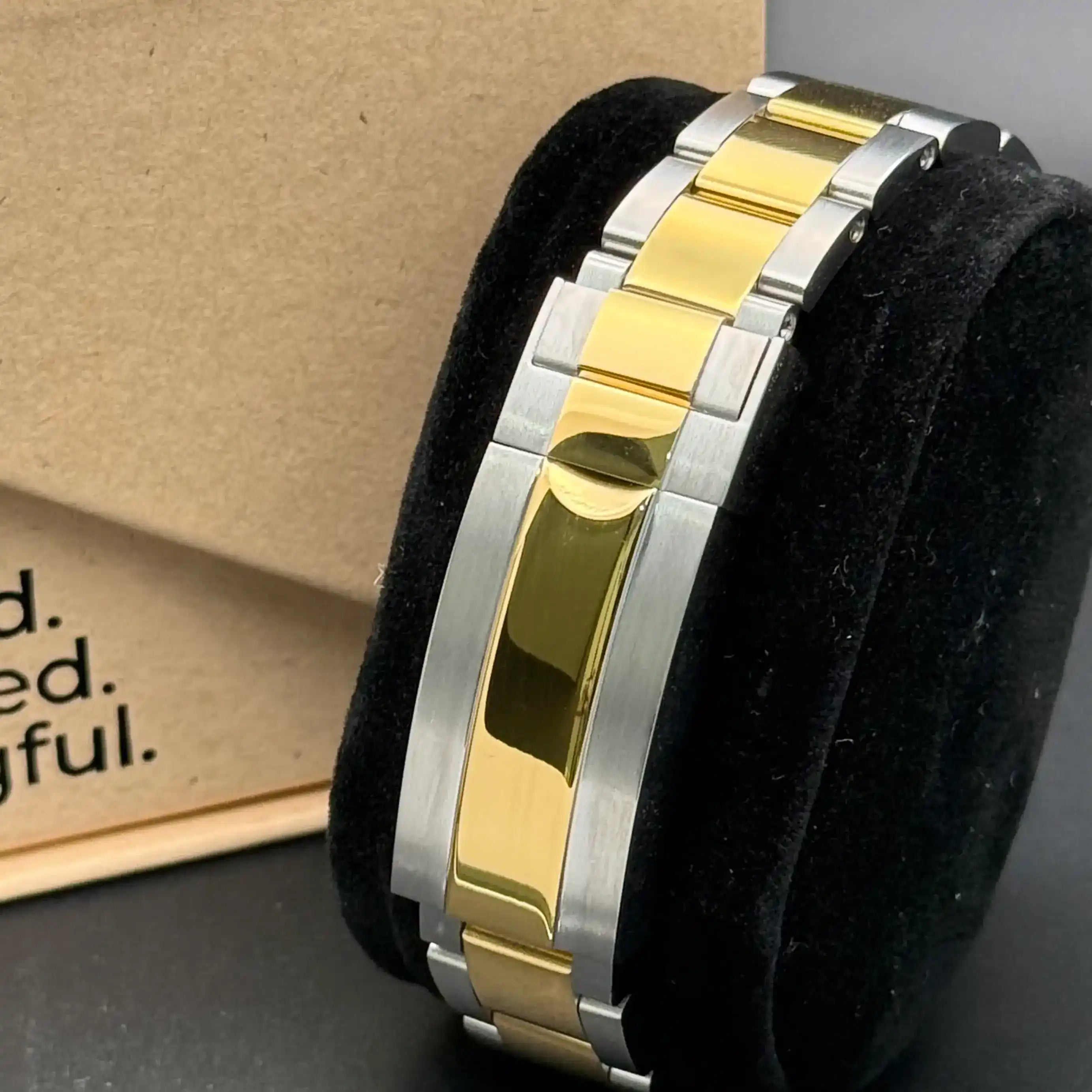 SEITONA | Gold Bezel Panda VK63 Seiko Mod - 418.00 WATCHBRICK