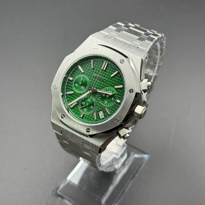 OAKMOD | Green Chronograph VK63 Seiko Mod - 398.00 WATCHBRICK