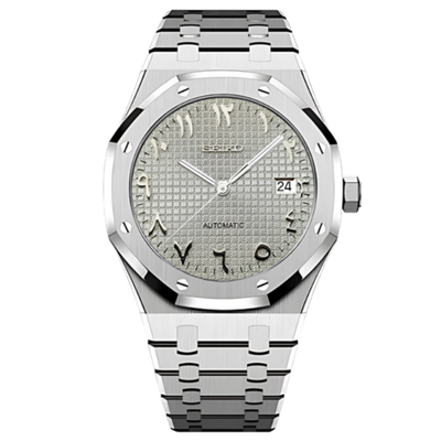 OAKMOD | White Silver Arabic NH35 Seiko Mod