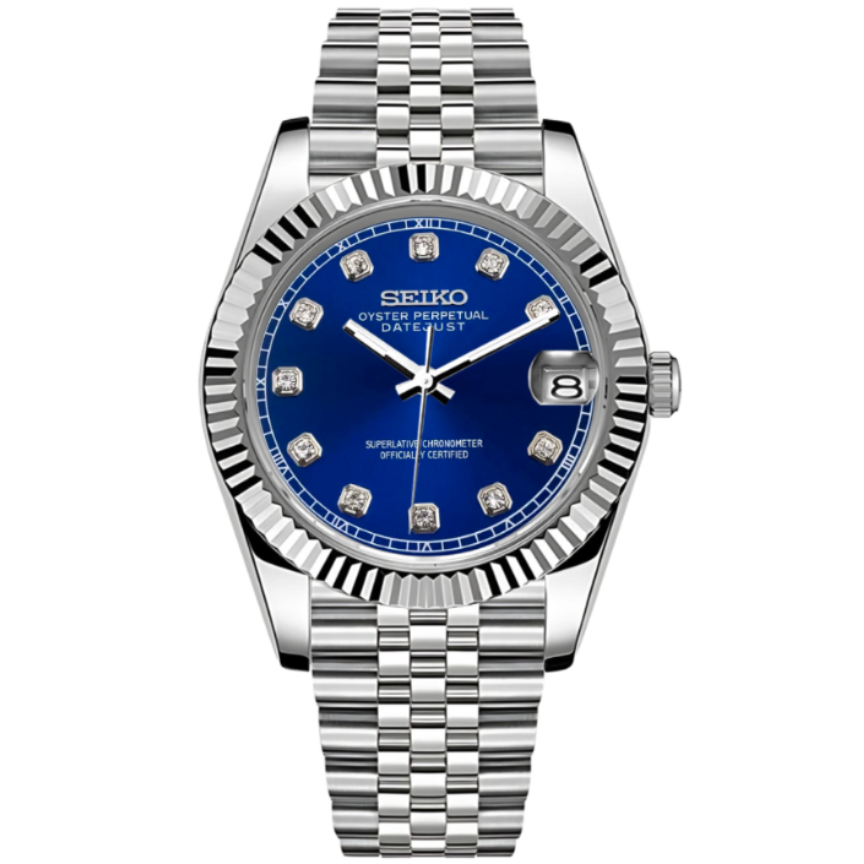 JUSTMOD | Blue Diamond Dial NH35 Seiko Mod