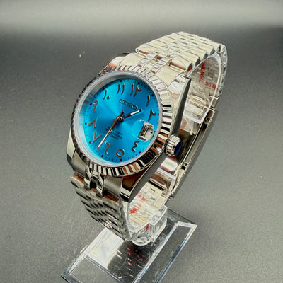 JUSTMOD | Arab Ice Blue NH35 Seiko Mod