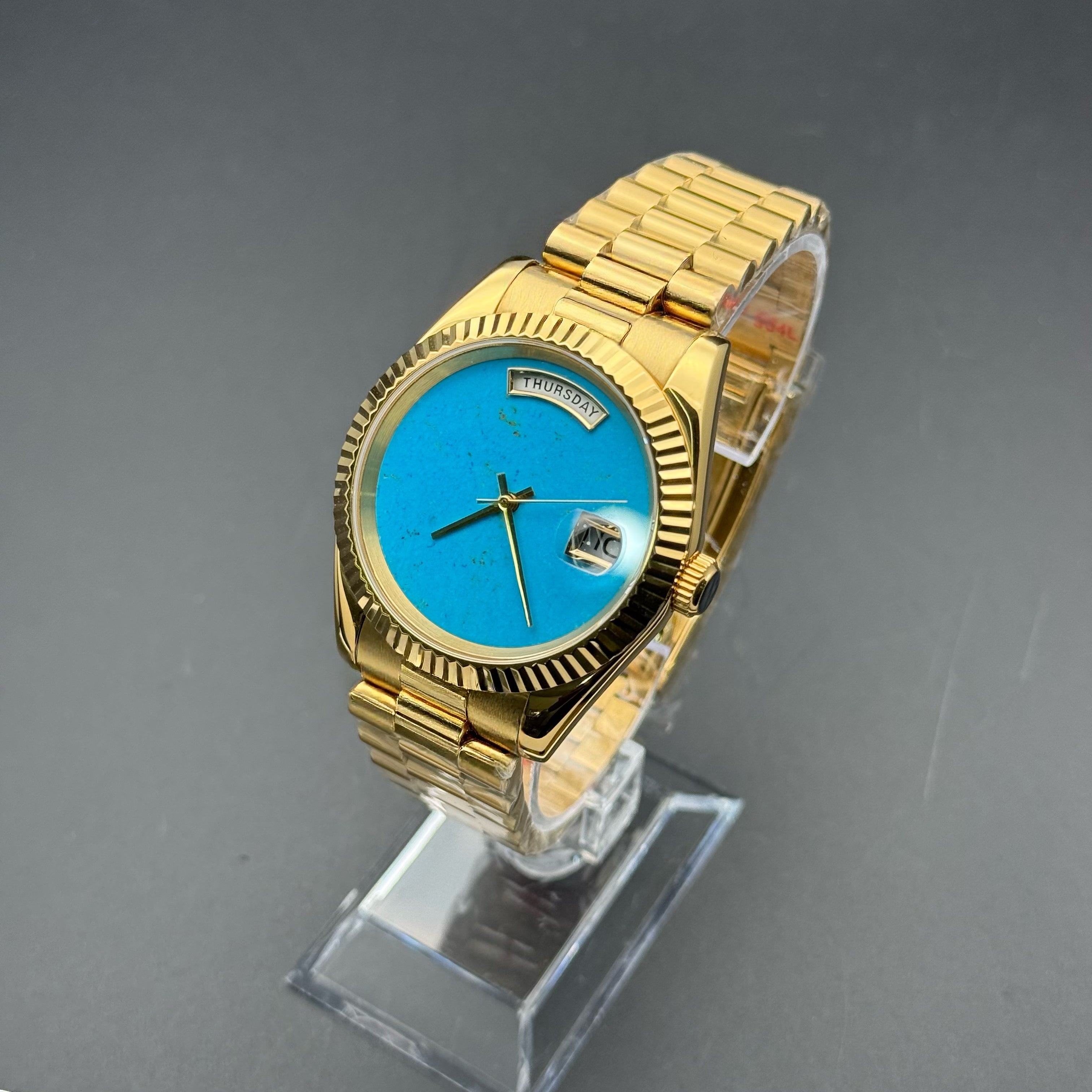 JUSTMOD | Turquoise Day-Date 8285 Custom Watch