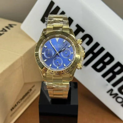 SEITONA | Yellow Gold Blue VK63 - 418.00 WATCHBRICK
