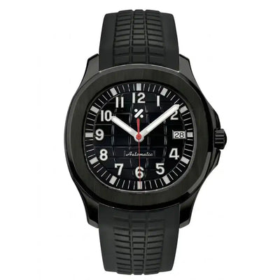 AQUAMOD | Black Aqua NH35 Rubber - 418.00 WATCHBRICK