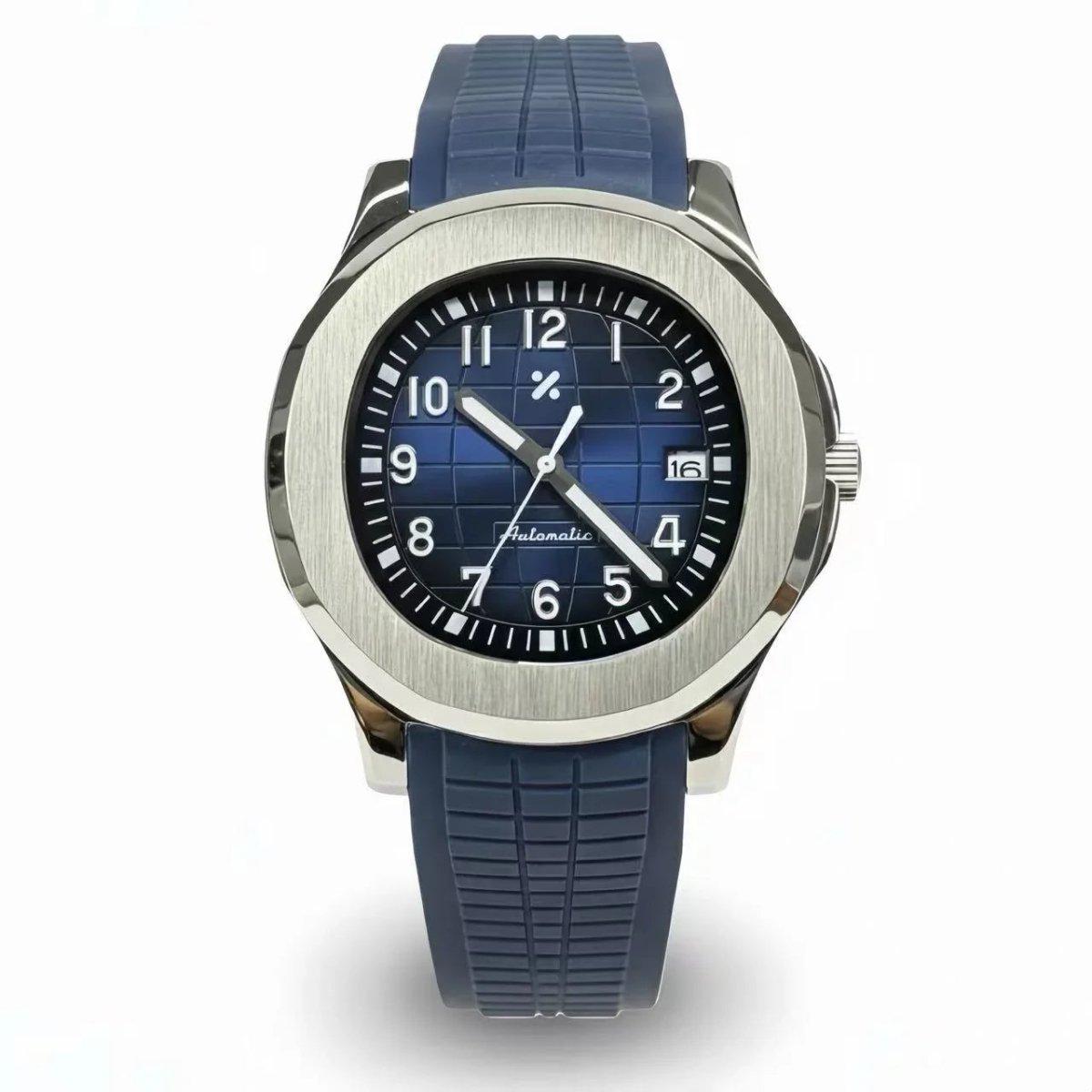 AQUAMOD | Blue and Black Grid NH35 – WATCHBRICK