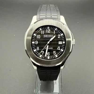 AQUAMOD | Shadow Black NH35 Custom Watch - WATCHBRICK