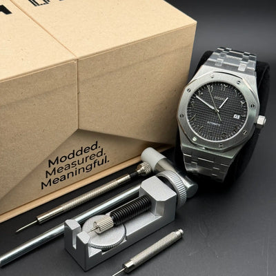OAKMOD | Black Arabic NH35 Seiko Mod - 408.00 WATCHBRICK