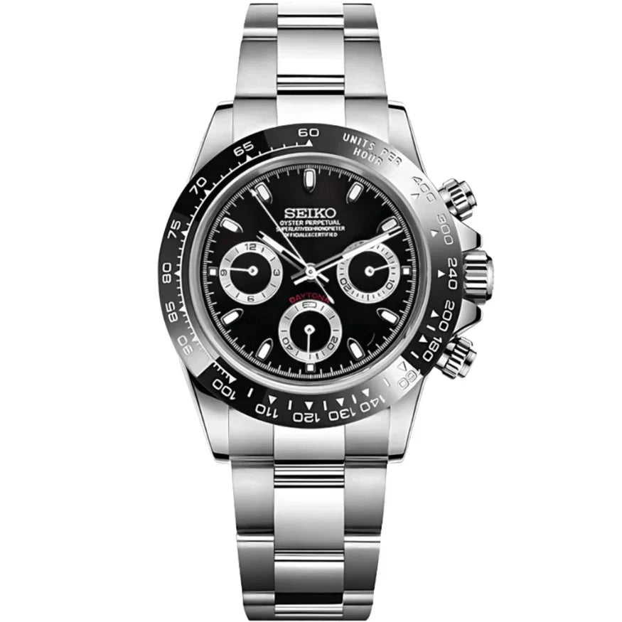 SEITONA | Black Panda VK63 Custom Watch Custom Seiko Mod Watches