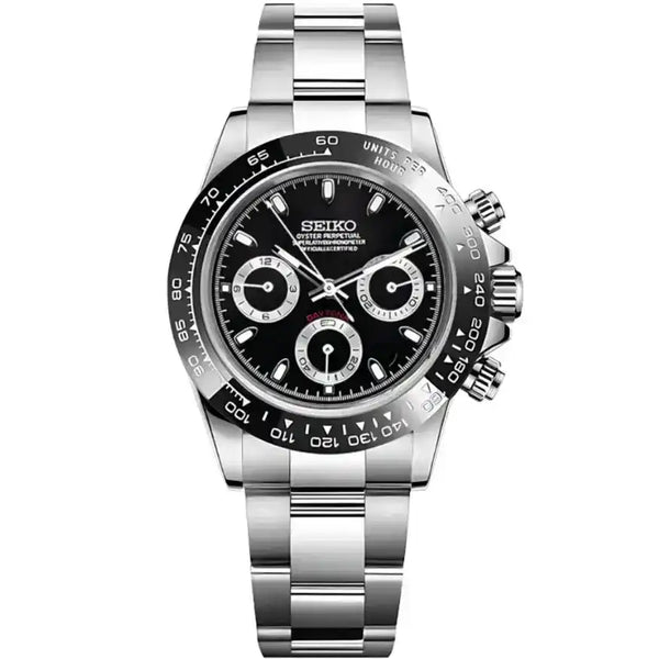 SEITONA | Black Panda VK63 Custom Watch Custom Seiko Mod Watches