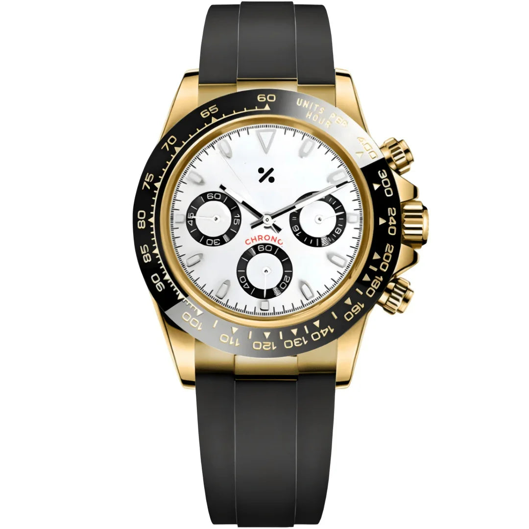 SEIKTONA | Gold Bezel Panda VK63 - WB MOD WATCHES